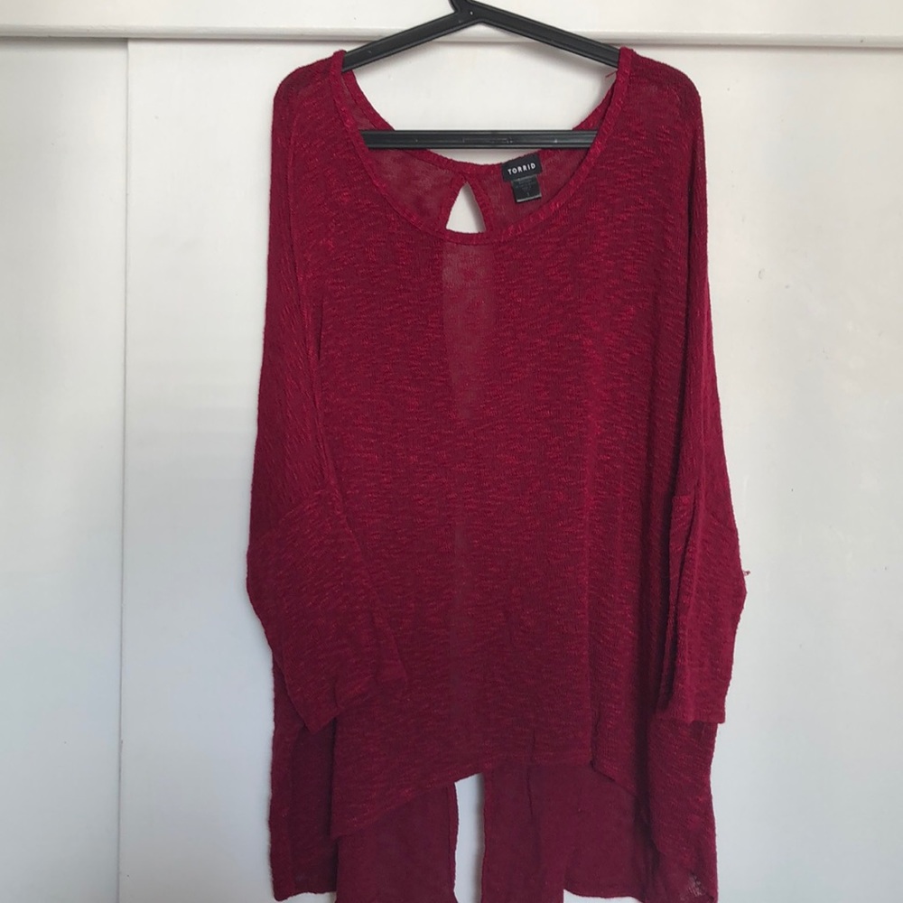 Cut out back sweater